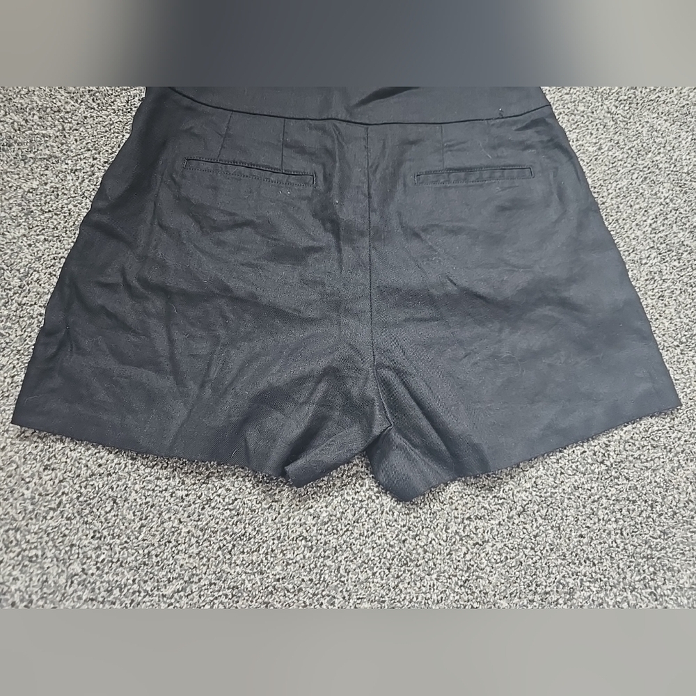 Express Womens Black Dress Shorts Size 8 Side Zip Midi High Rise - Picture 5 of 13